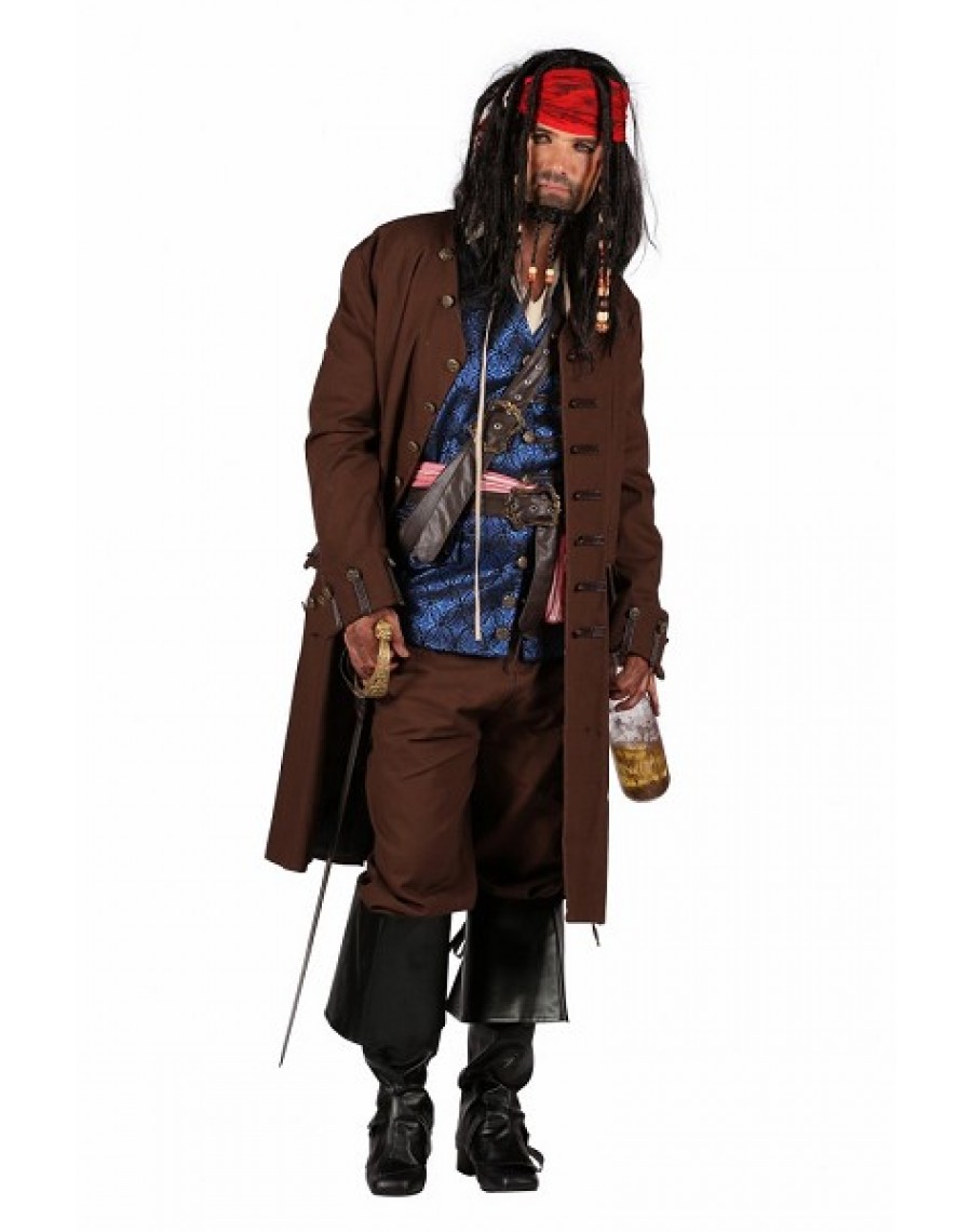 Costume Pirate Jack Sparrow Fancy Dress Hire 9480